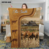 Joycorners Personalized Limousin Cattle In Field Farmhouse Blanket