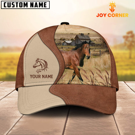 Joycorners Horse Customized Name Choco Cap