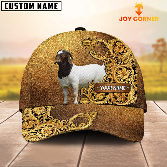 Joycorners Boer Goat Pattern Customized Name 3D Yellow Cap