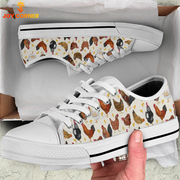 Joycorners Chicken Flower Farm Pattern Shoes