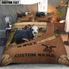 Joycorners Custom Name Black Baldy On Farm Bedding Set