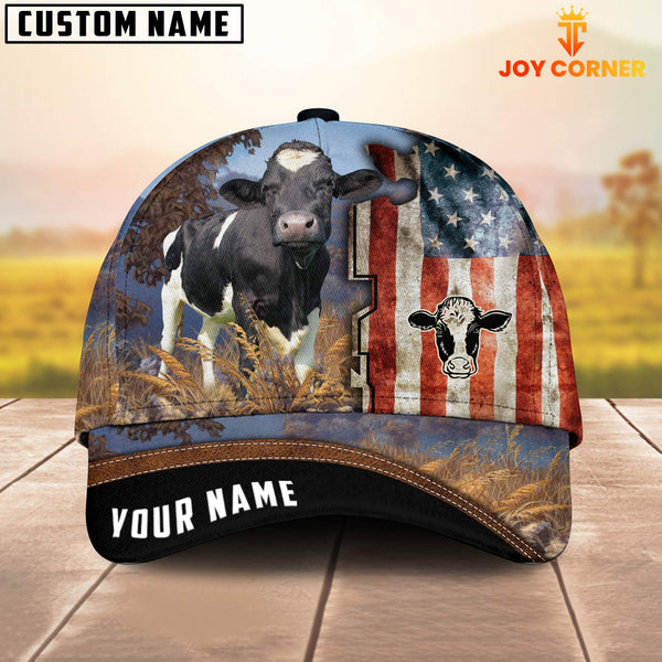 Joycorners Custom Name  Holstein Anerican Cattle Cap TT5