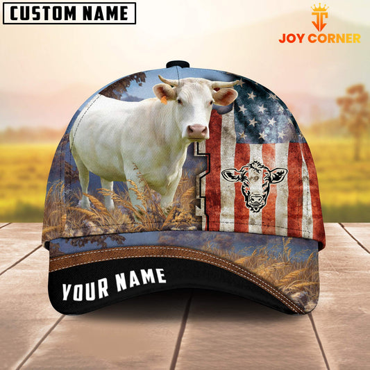 Joycorners Custom Name Charolais American Cattle Cap TT7