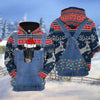 Joycorners Black Angus Cattle Christmas Knitting Pattern 3D Hoodie