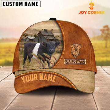 Joycorners Custom Name Galloway Leather Pattern Cap