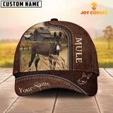 Joycorners Mule Customized Name Leather Pattern Cap