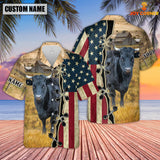 Joycorners Custom Name Dexter Cattle American Flag 3D Shirt