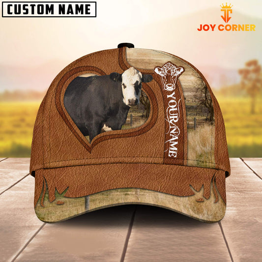 Joycorners Black Hereford Custom Name Heart Cap