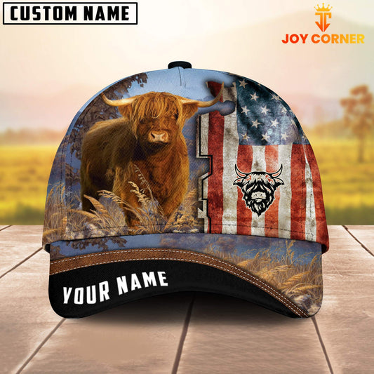 Joycorners Custom Name Highland  Anerican Cattle Cap TT1