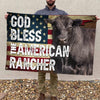 Joycorners God Bless The American Rancher Black Angus Flag