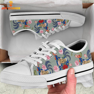 Joycorners Chicken Flower Pattern Low Top Shoes