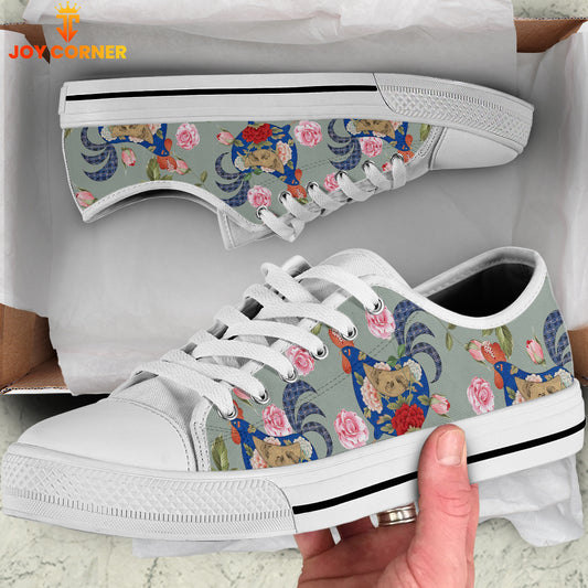 Joycorners Chicken Flower Pattern Low Top Shoes