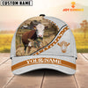 Joycorners Hereford White Pattern Customized Name 3D Cap