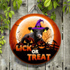 Joycorners Black Angus Lick Or Treat Happy Halloween Wooden Sign