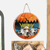 Joycorners Brahman In Halloween Decoration Pumkpin Happy Halloween Wooden Sign