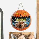 Joycorners Texas Longhorn In Halloween Decoration Pumkpin Happy Halloween Wooden Sign