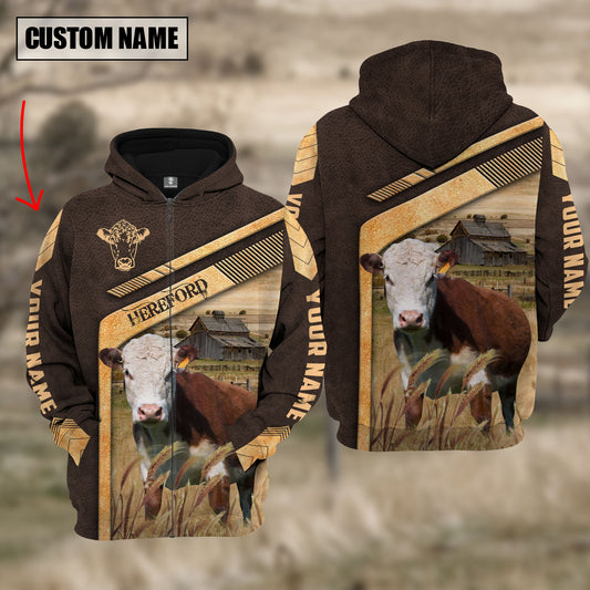 Joycorners Hereford On The Meadow Custom Name Hoodie