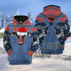 Joycorners Shorthorn Cattle Christmas Knitting Pattern 3D Hoodie