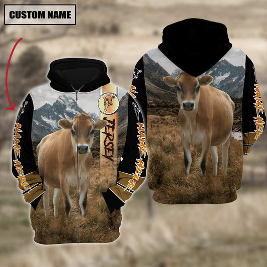 Joycorners Jersey Cattle 3D Customized Hoodie