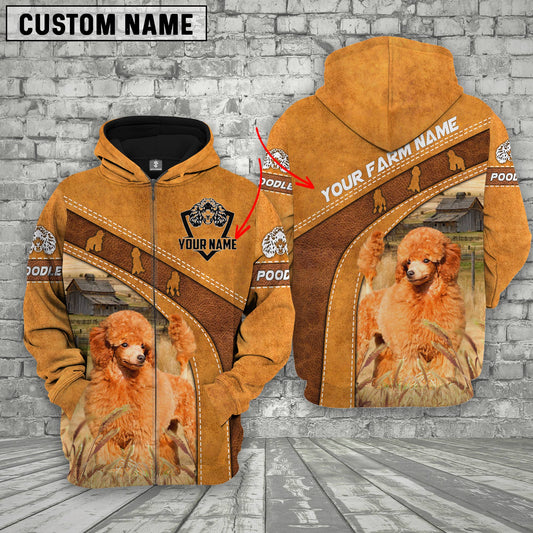 Joycorners Poodle Custom Name Printed 3D Hoodie