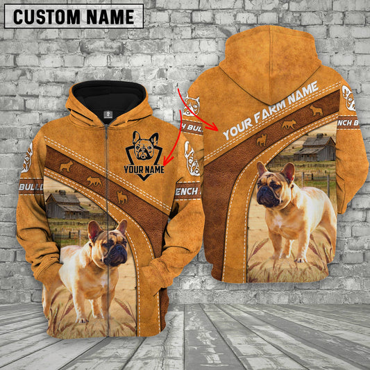 Joycorners French Bulldog Custom Name Printed 3D Hoodie