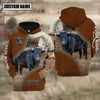 Joycorners Custom Name Dexter Cattle Leather Zipper 3D Hoodie