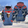 Joycorners Beefalo Cattle Christmas Knitting Hoodie Pattern 3D