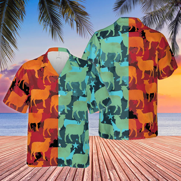 Joycorners Sheep Camo Hot And Cold All Over Printed 3D Hawaiian Shirt