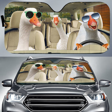 Joycorners Goose CAR All Over Printed 3D Sun Shade