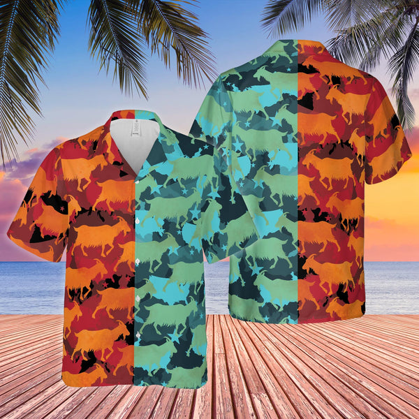 Joycorners Goats Camo Hot And Cold All Over Printed 3D Hawaiian Shirt