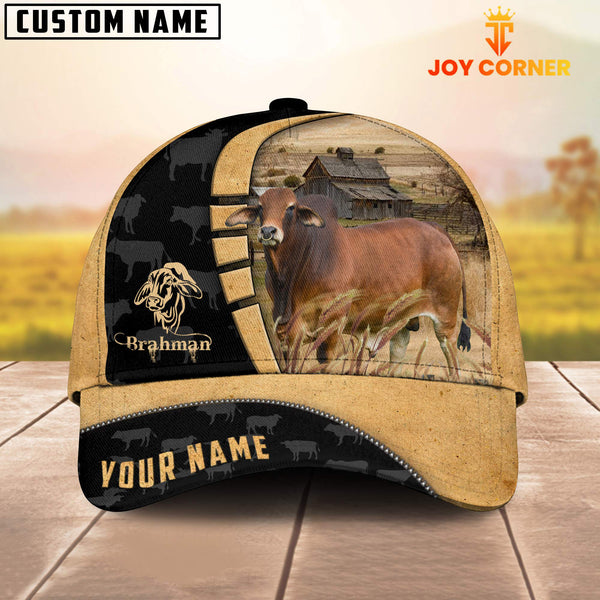Joycorners Custom Name Red Brahman Cattle 3D Cap