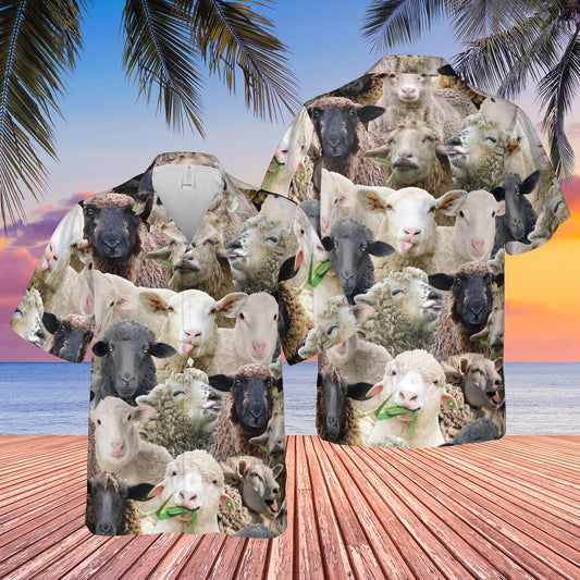 Joycorners Herd Of Sheep All Over Printed 3D Hawaiian Shirt