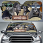 Joycorners Personalized Name Black Angus CAR All Over Printed 3D Sun Shade