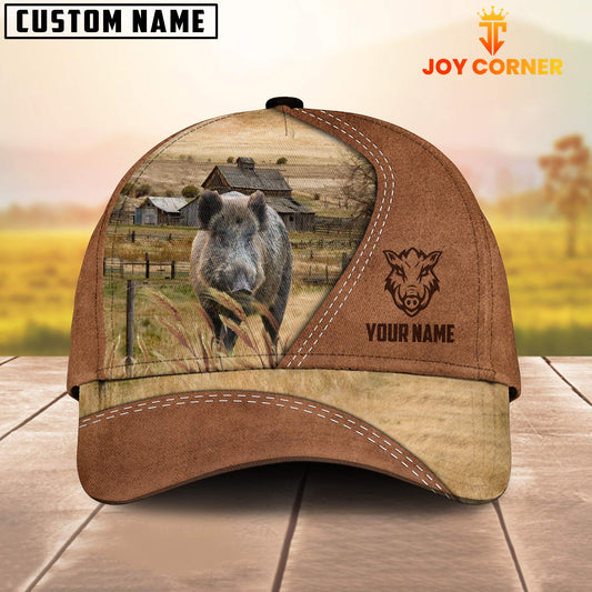 Joycorners Hogs Customized Name Brown Cap