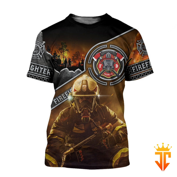 Joycorners Brave Firefighters In The Smoke All Over Printed 3D Shirts