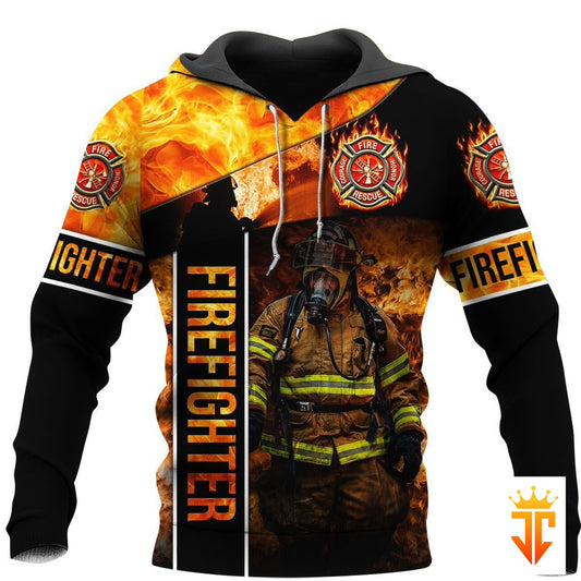 Joycorners Brave Firefighter Rescue All Over Printed 3D Shirts