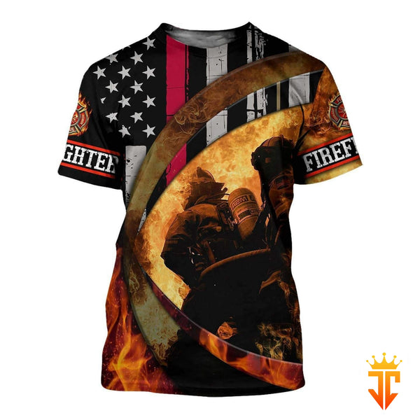 Joycorners Brave Firefighters United States All Over Printed 3D Shirts