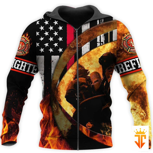 Joycorners Brave Firefighters United States All Over Printed 3D Shirts