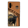 Black Angus Leather Pattern Personalized Phone case - Samsung