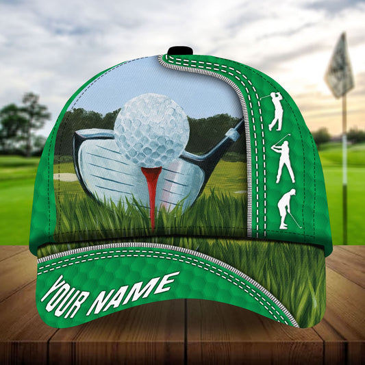 Joycorners The Best Golf Club And Ball, Golf Hats For Golf Lovers Multicolored Personalized 3D Design All Over Printed