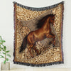 Joycorners Horse All Over Printed 3D Woven Blanket