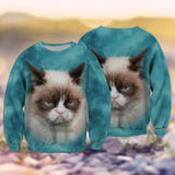 Joycorners Grumpy Kitten Face All Over Printed 3D Shirts