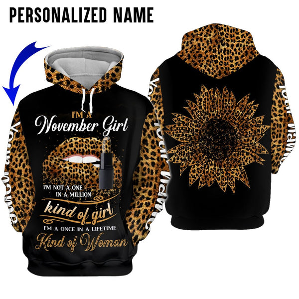 Joycorners Personalized Name I'm A November Girl I'm Not A One In A Million Kind Of Girl I'm A Once In A Lifetime All Over Printed 3D Shirts