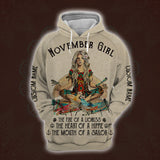 Joycorners Personalized Name November Yoga Girl Full Printing Shirt Maria 3D All Over Printed