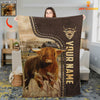 Joycorners Custom Image, Custom Name Leather Pattern Blanket