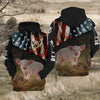 Joycorners Pig US Flag All Over Printed 3D Hoodie TT