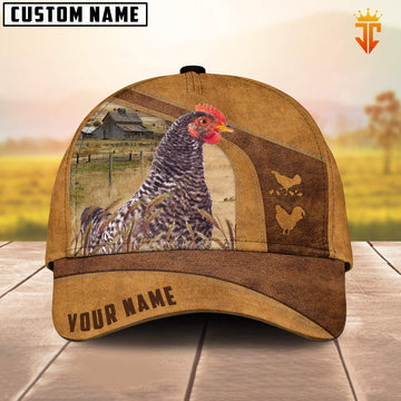 Joycorners Custom Name Plymouth Rocks Chicken Cap CP1