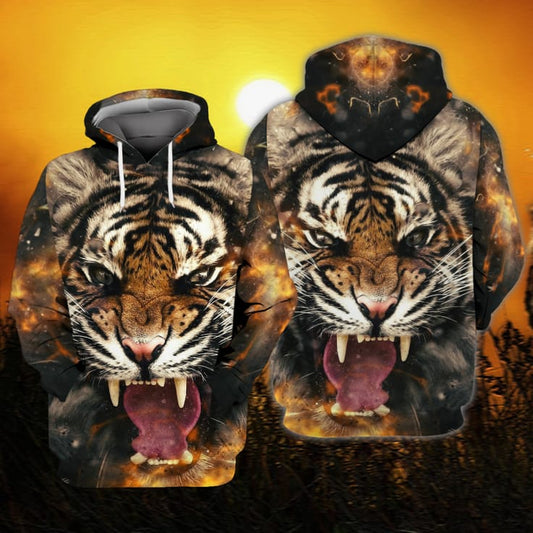 Joycorners Angery Tiger Face All Over Printed 3D Shirts