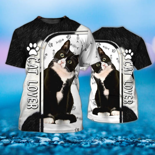 Joycorners Cute Curious Cat For Cat Lover All Over Printed 3D Shirts