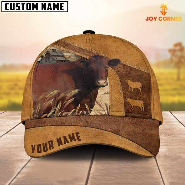 Joycorners Farm Red Poll Custom Name Retro Cap